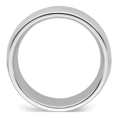 Sterling Silver 8mm Milgrain Comfort-Fit Wedding Band – view 2