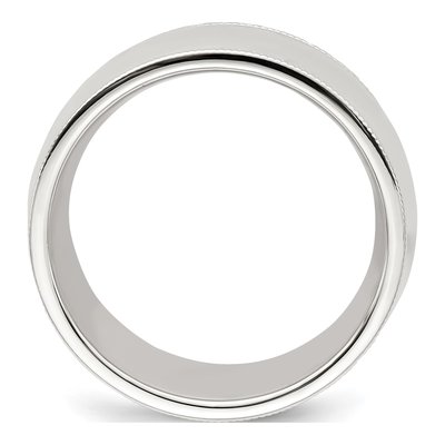 Sterling Silver 10mm Milgrain Comfort-Fit Wedding Band – view 3
