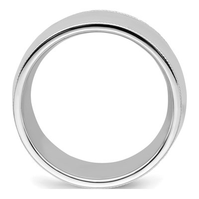 Sterling Silver 10mm Milgrain Comfort-Fit Wedding Band – view 2