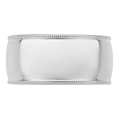 Sterling Silver 10mm Milgrain Comfort-Fit Wedding Band – view 3