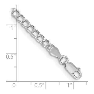 Sterling Silver Double Link Charm Bracelet – view 4