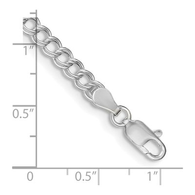 Sterling Silver Double Link Charm Bracelet – view 4