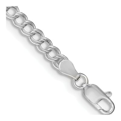 Sterling Silver Double Link Charm Bracelet