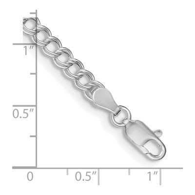 Sterling Silver Double Link Charm Bracelet – view 4