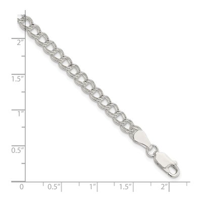 Sterling Silver Double Link Charm Bracelet – view 4