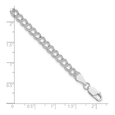 Sterling Silver Double Link Charm Bracelet – view 5