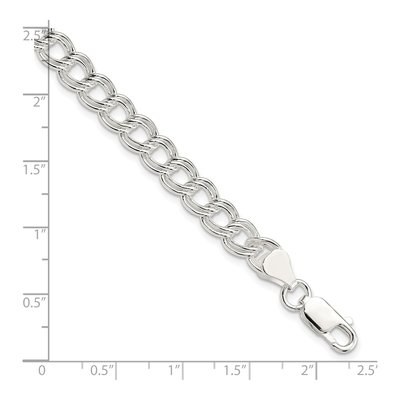 Sterling Silver Double Link Charm Bracelet – view 5