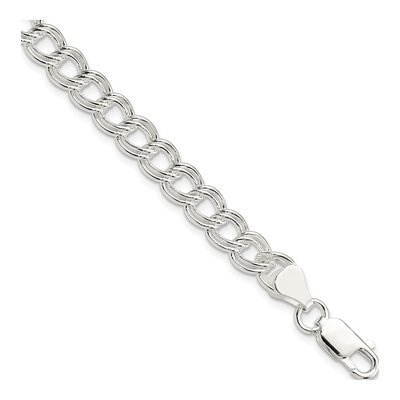 Sterling Silver Double Link Charm Bracelet