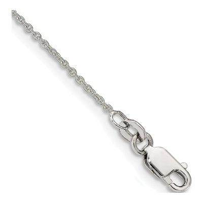 Sterling Silver 1mm Cable Chain Anklet
