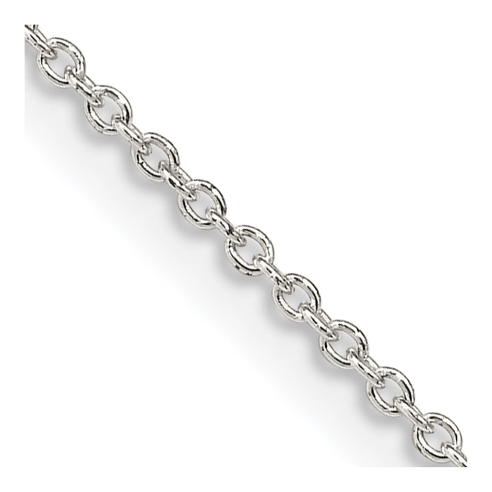 20 Inch Sterling Silver 1.25mm Cable Chain With 2 Inch Ext. with Lobster Clasp