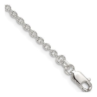 Sterling Silver 2.25mm Cable Chain Bracelet