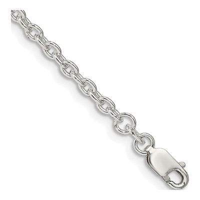 Sterling Silver 2.75mm Cable Chain Bracelet