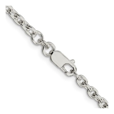 Sterling Silver 3.5mm Cable Chain Necklace – view 3