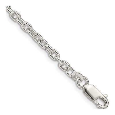 Sterling Silver 3.5mm Cable Chain Bracelet