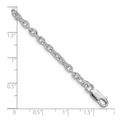 Sterling Silver 3.5mm Cable Chain Bracelet – view 2