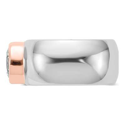 Rose Gold-Plated Sterling Silver CZ Bezel Ring – view 4