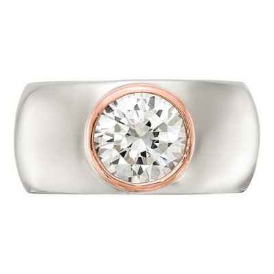Rose Gold-Plated Sterling Silver CZ Bezel Ring – view 8