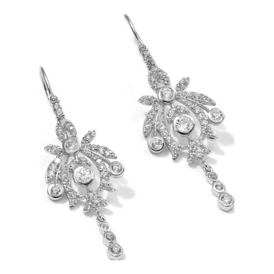 Sterling Silver CZ Dangle Earrings – view 6