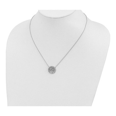 Sterling Silver CZ Tree of Life Pendant Necklace – view 4