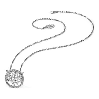 Sterling Silver CZ Tree of Life Pendant Necklace – view 5