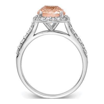 Sterling Silver CZ Halo Ring – view 3