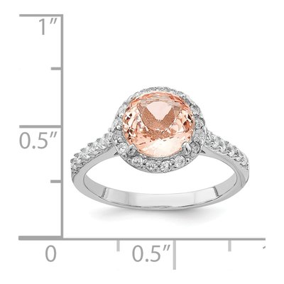 Sterling Silver CZ Halo Ring – view 5