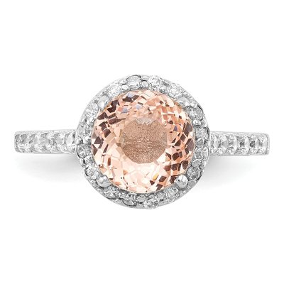 Sterling Silver CZ Halo Ring – view 6