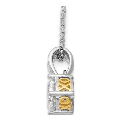 Sterling Silver CZ XO Pendant Necklace – view 3