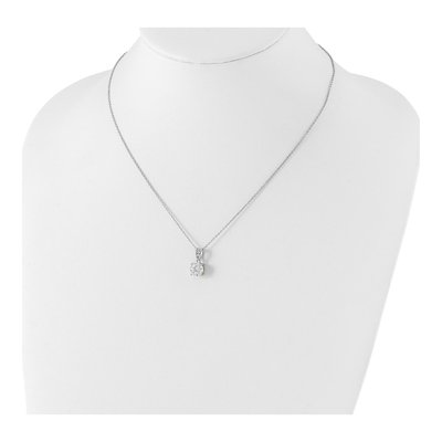 Sterling Silver CZ XO Pendant Necklace – view 5