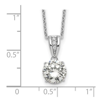 Sterling Silver CZ XO Pendant Necklace – view 6