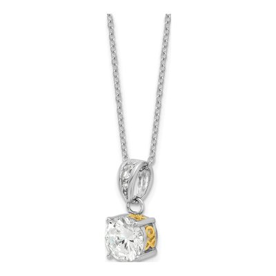 Sterling Silver CZ XO Pendant Necklace – view 7