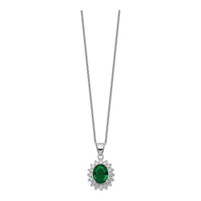 Sterling Silver CZ Pendant Necklace – view 3