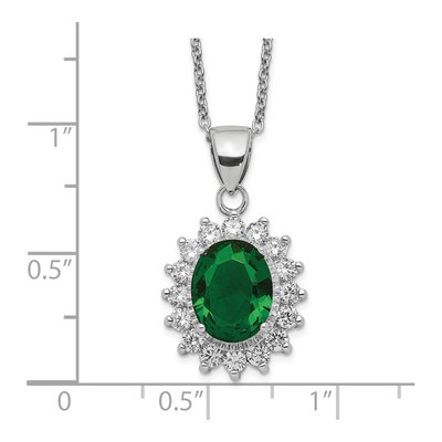Sterling Silver CZ Pendant Necklace – view 4