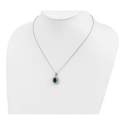 Sterling Silver CZ Pendant Necklace – view 5