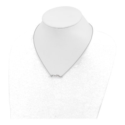 Sterling Silver CZ Bar Necklace – view 5