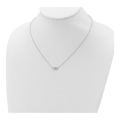Sterling Silver CZ Bar Necklace – view 5