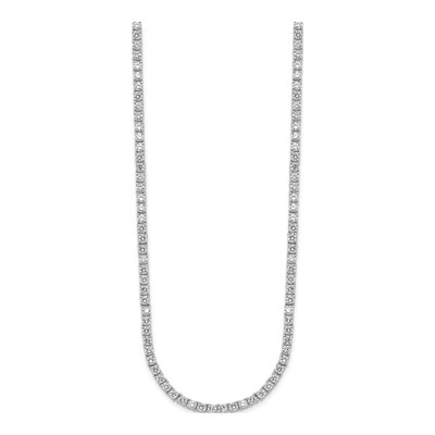 Sterling Silver CZ Brilliant-Cut Necklace – view 3