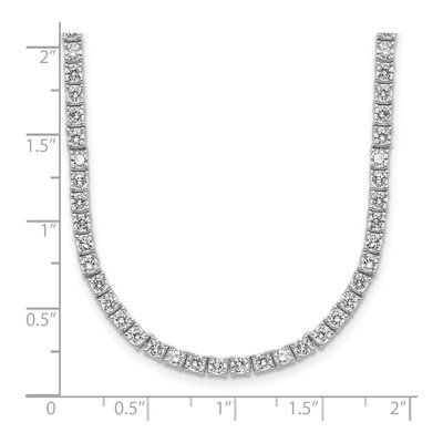Sterling Silver CZ Brilliant-Cut Necklace – view 4