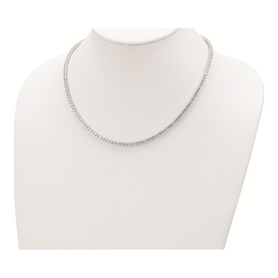Sterling Silver CZ Brilliant-Cut Necklace – view 5
