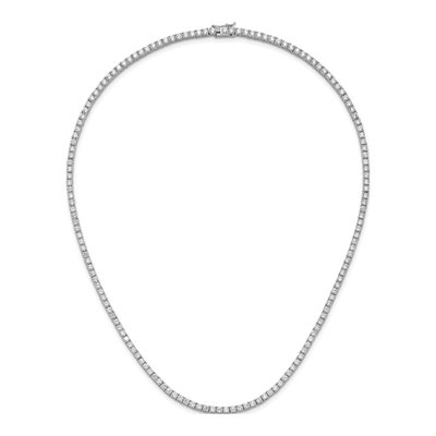 Sterling Silver CZ Brilliant-Cut Necklace – view 6