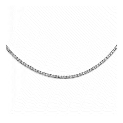Sterling Silver CZ Brilliant-Cut Necklace