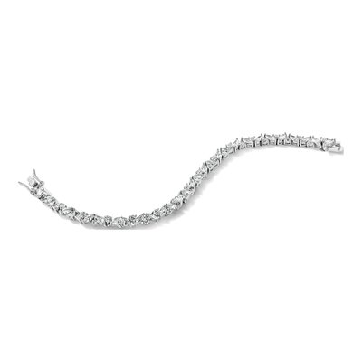 Sterling Silver CZ Fancy Brilliant-Cut Marquise-Cut Bracelet – view 5