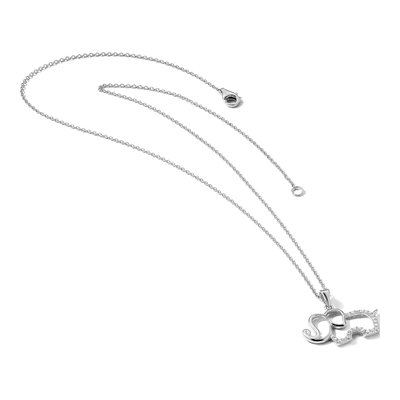 Sterling Silver CZ Elephant Pendant Necklace – view 5