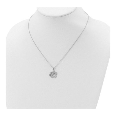 Sterling Silver CZ Paw Pendant Necklace – view 5