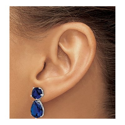 Sterling Silver CZ Dangle Earrings – view 4