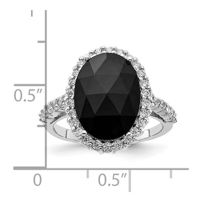 Sterling Silver CZ Halo Ring – view 6