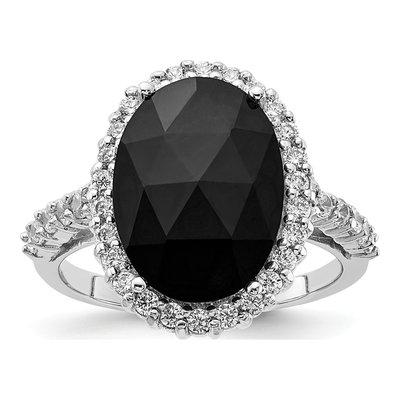 Sterling Silver CZ Halo Ring