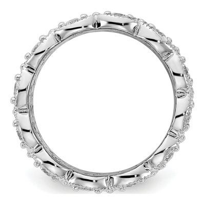 Sterling Silver CZ Multi-Stone Ring – view 3