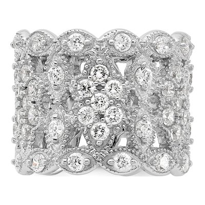 Sterling Silver CZ Multi-Stone Ring – view 4