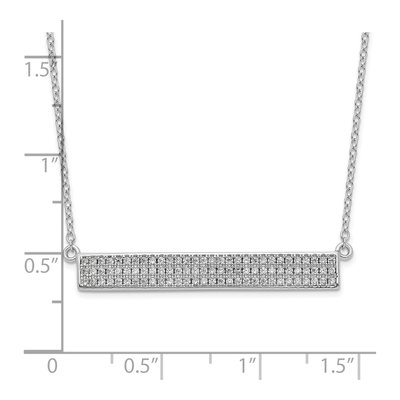 Sterling Silver CZ Bar Necklace – view 4